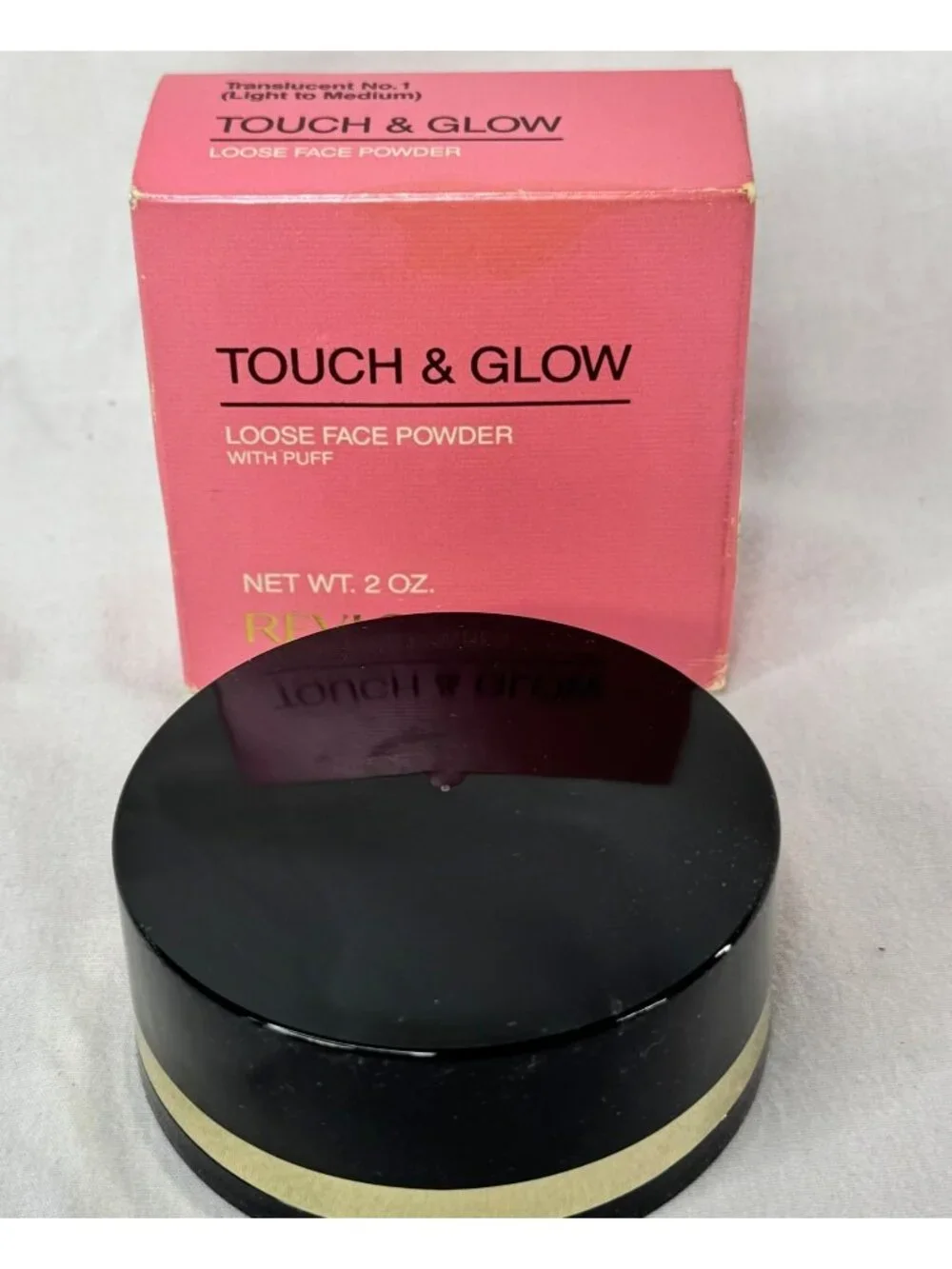 Vintage Revlon Touch & Glow Loose Face Powder Translucent No.1 Light - Med